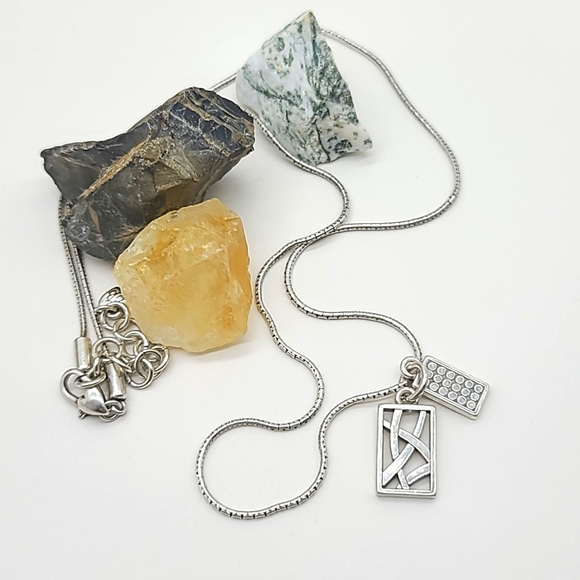 Brighton "Meridian Zenith Lg" Silver Neck w/ Swarovski Crystal & Openwork Charms - Picture 10 of 11